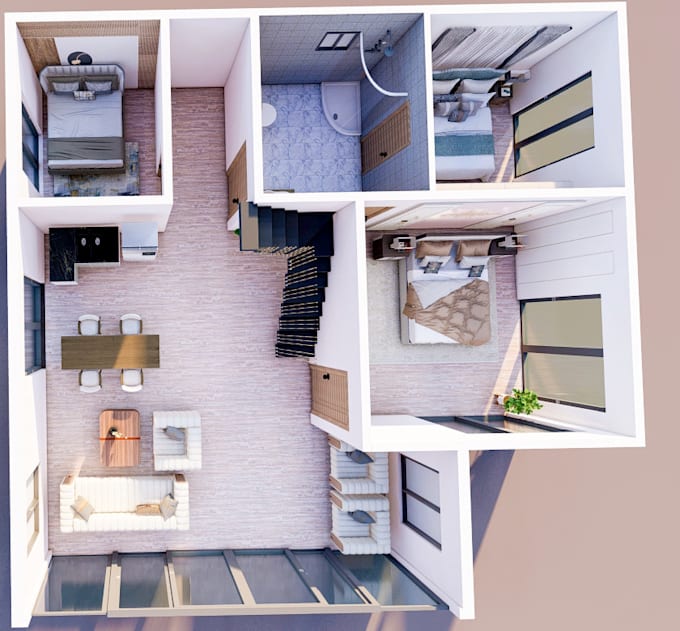 Gig Preview - Convert 2d floor plans to 3d visualizations in 24 hours