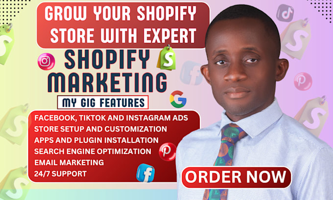 Gig Preview - Do shopify marketing, boost shopify sales, shopify ecommerce, social media ads