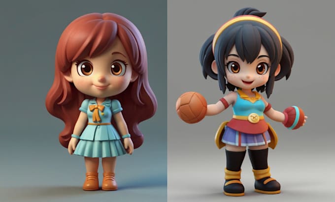 Gig Preview - Design custom 3d toy model, 3d character model, realistic to your favorite image