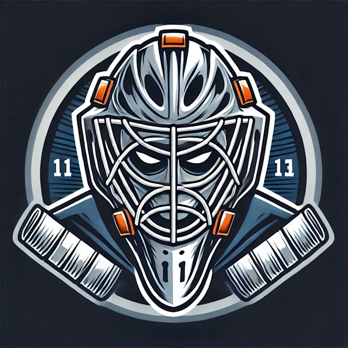 Gig Preview - Do wonderful goalie mask hockey mascot logo design with 1 day delivery