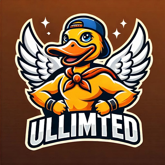 Gig Preview - Do make amazing duck mascot logo design with unlimited review