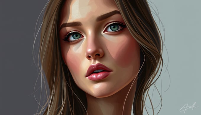 Gig Preview - Draw a realistic digital portrait from a photo for you