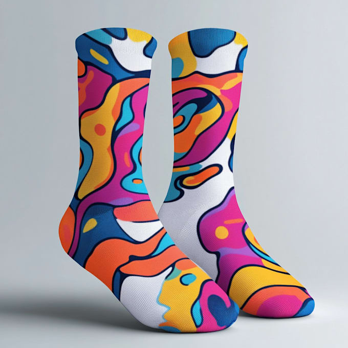 Gig Preview - Do design custom and unique socks design