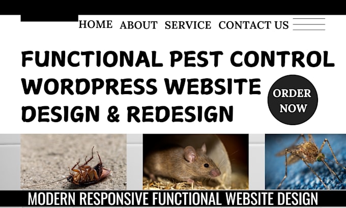 Gig Preview - Build functional fumigation website, pest control website , pest website