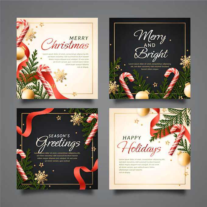 Gig Preview - Design personalized christmas, greeting or holiday card