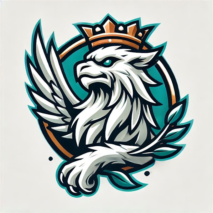 Gig Preview - Do make modern grifin king mascot logo design with 1 day delivery