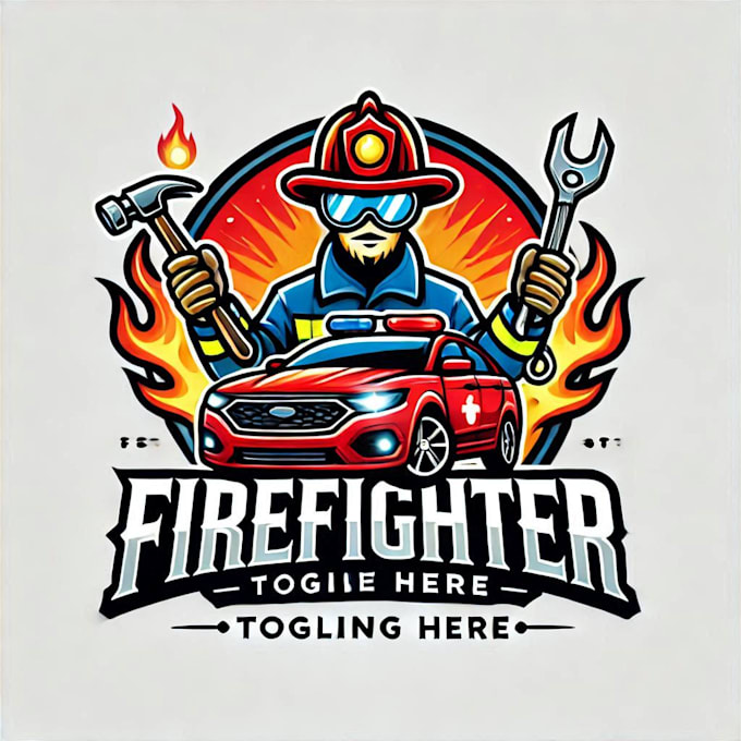 Gig Preview - Do make wonderful fire fighter car mascot logo design with your bussnise