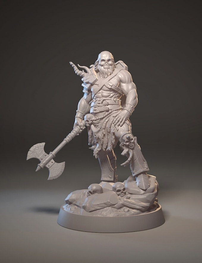 Gig Preview - Sculpt a highly quality miniature, action figure with texturing and others