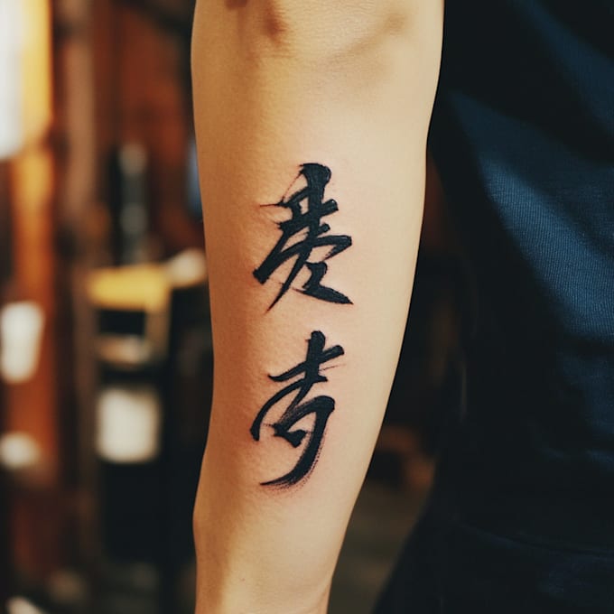 Gig Preview - Design a chinese or japanese calligraphy tattoo for you