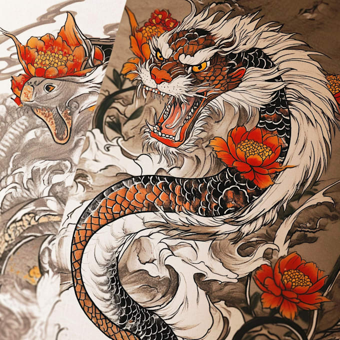 Gig Preview - Create japanese or oriental tattoo design for you