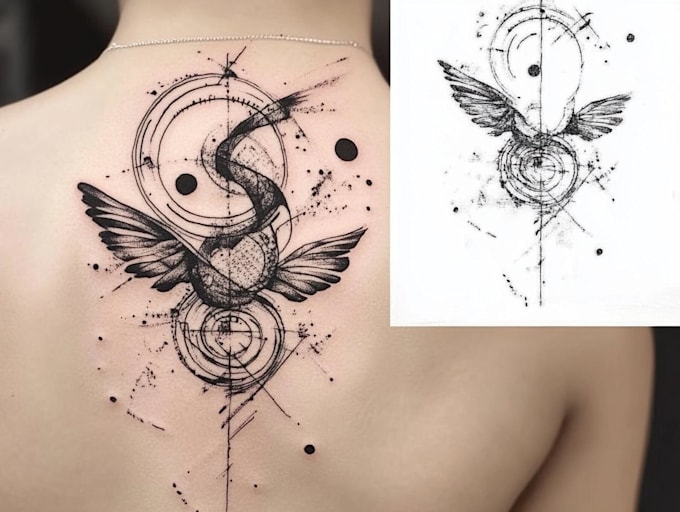 Bestseller - design you a cyber sigilism tattoo design