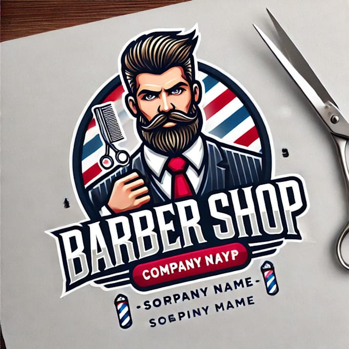 Gig Preview - Do wonderful berber shop mascot logo design with unlimited review