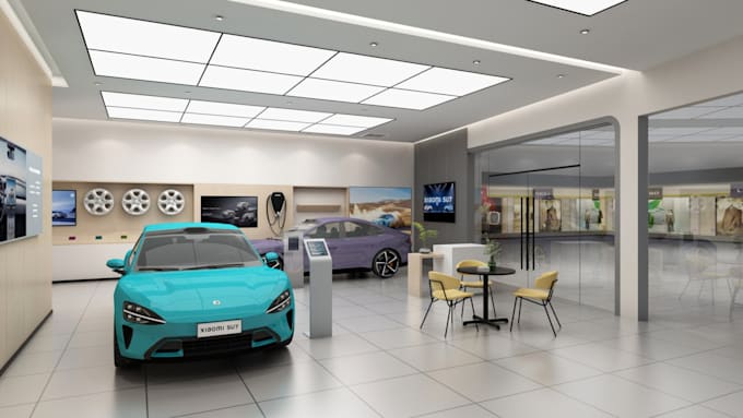 Gig Preview - Do 3d interior  carwash, car care, auto mobile showroom, bike room design