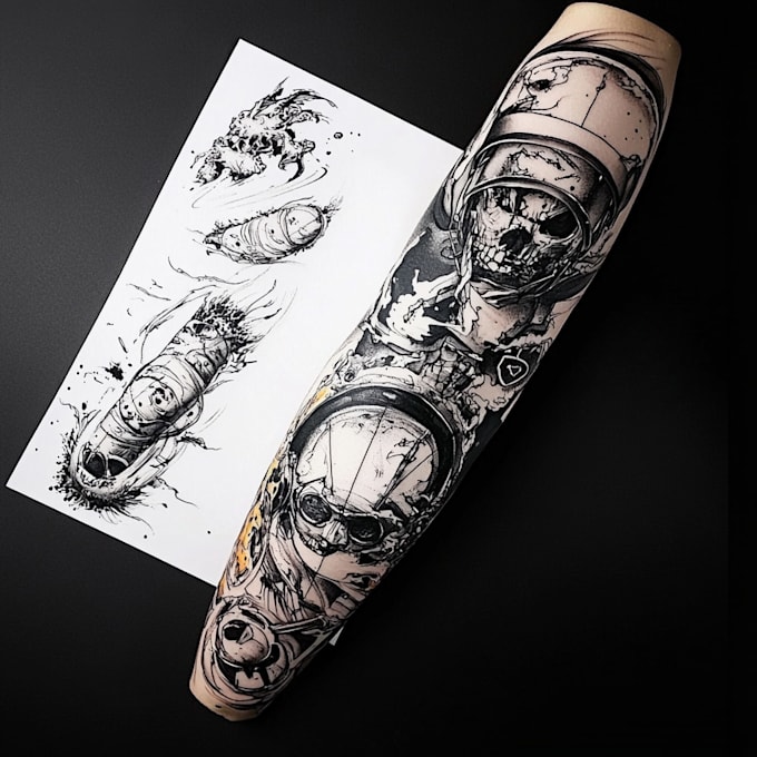 Bestseller - make a custom tattoo sleeve art as you want