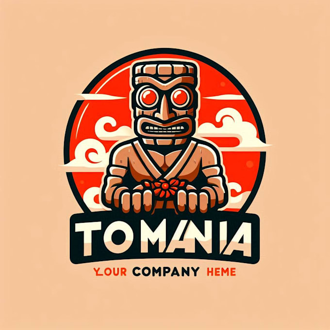 Gig Preview - Do wonderful japanis tiki mascot logo design with express delivery