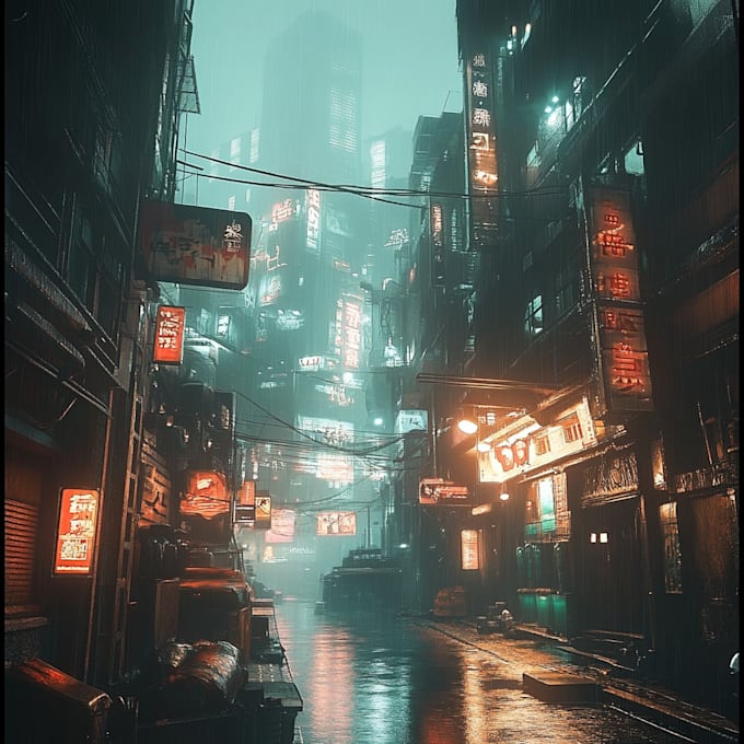 Bestseller - do a cyberpunk futuristic city illustration