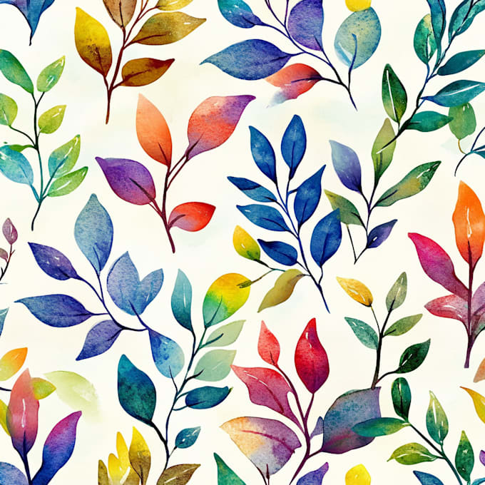 Gig Preview - Create beautiful seamless pattern in watercolor