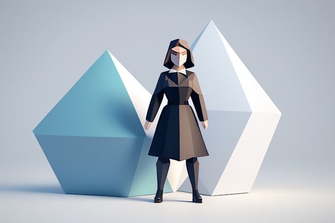 Bestseller - do professional geometric low poly illustration