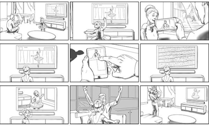 Gig Preview - Draw storyboard for film, animation, commercial in any art style