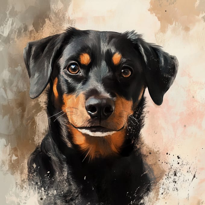 Gig Preview - Design professional digital watercolor and oil portrait art of your pet animal