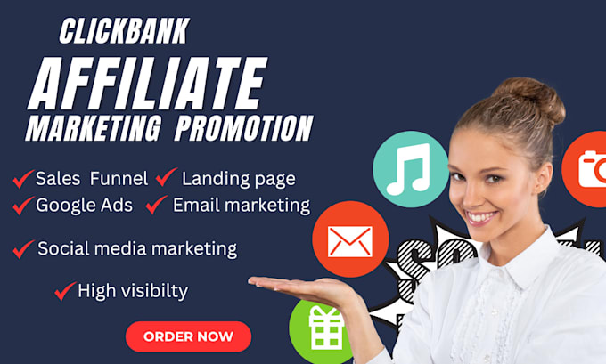 Gig Preview - Web sites affiliate link promotion amazon email marketing clickbank affiliate