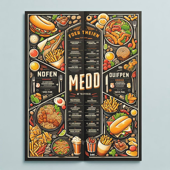 Gig Preview - Do restaurant menu design, food menu or digital menu