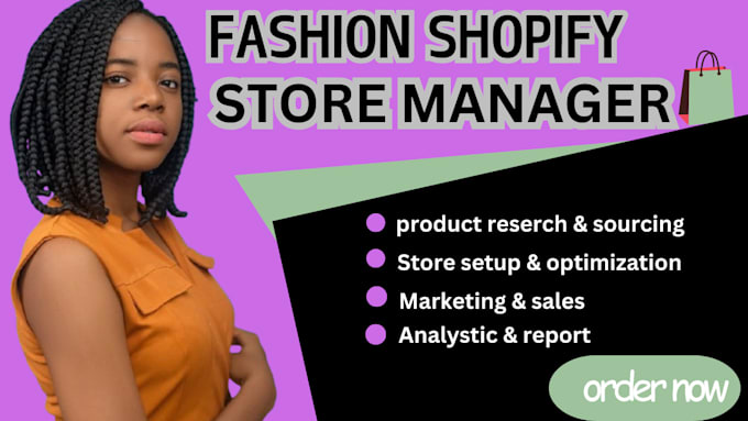 Gig Preview - Be your shopify virtual assistance and dropshipping  store manager