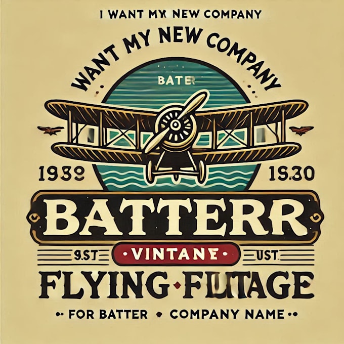 Gig Preview - Do crate batter flying vintage logo design with express delivery