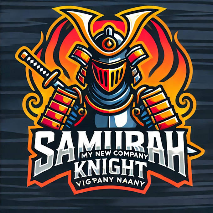 Gig Preview - Crate samurai knight mascot logo design with express delivery