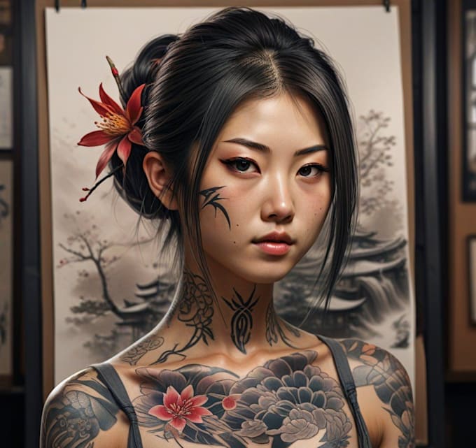 Gig Preview - Make a japanese tattoo designs from your imagination