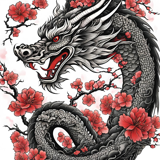 Gig Preview - Make a professional japanese or asian style tattoo design