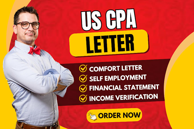 Bestseller - do US CPA letter, comfort letter, income verification letter, mortgage letter