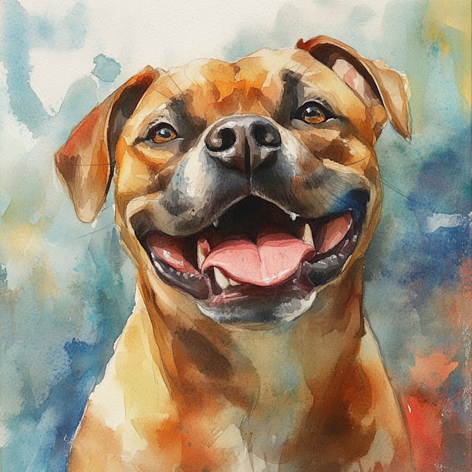 Gig Preview - Paint dog, cats, whatever pet portrait with watercolor