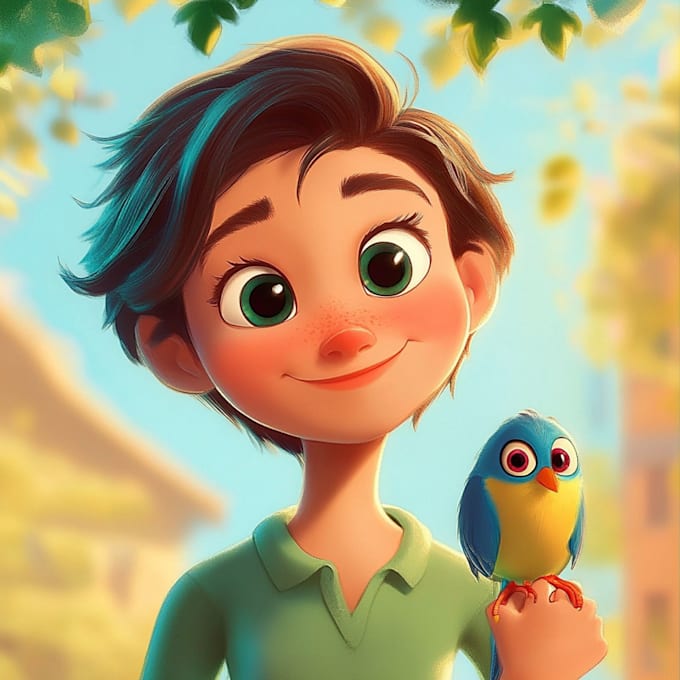 Gig Preview - Create a disney pixar art style illustration with ai