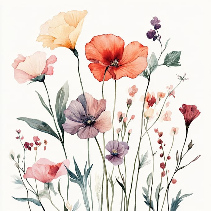 Gig Preview - Watercolor botanical illustrations of flowers and plants