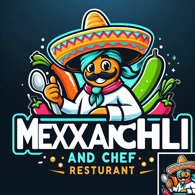 Gig Preview - Do do crate maxican chill and cheff resturant mascot logo design