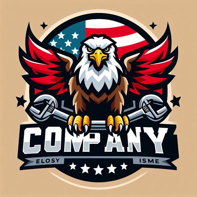 Gig Preview - Do make eagle mascot logo design with unlimited review