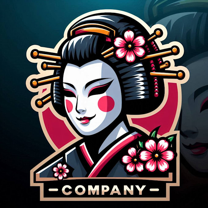 Bestseller - do make geisha head mascot logo design with unlimited review