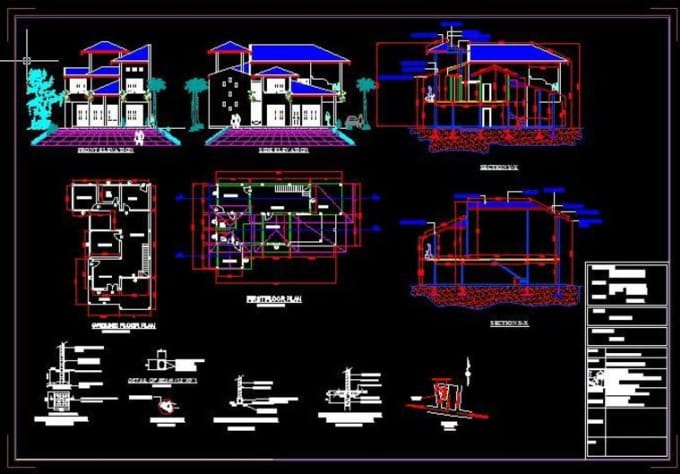 Draw 2d autocad drawings by Upuldragon