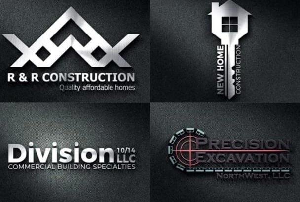 Create real estate iminimalist constructioni logo by 