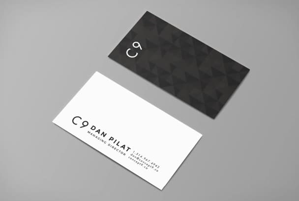 design you a clean and sleek business card