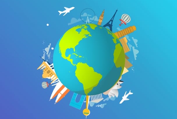 Make world travel logo animation in hd quality by Kaushaljangid