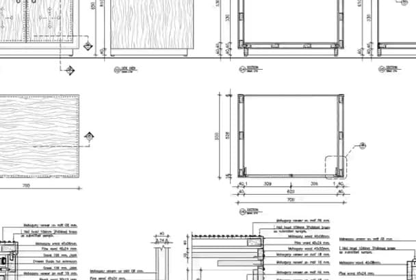Draft furniture, woodworking, joinery cad shop drawing by 