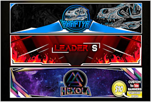 I will design professional custom, gaming  banner - FiverrBox