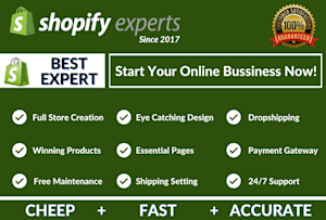 建立shopify dropshipping商店或shopify网站