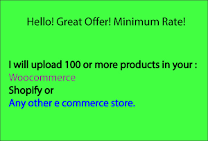 将100个产品上传到Woocommerce Shopify Store