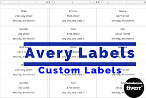 avery label mail merge from excel