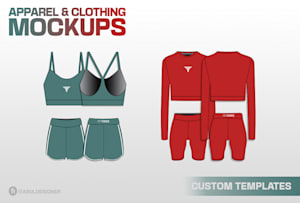 create activewear fitness design and tech pack