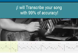 transcribe any instrument with accuracy into midi, tab or gp