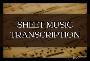 do sheet music transcription for any song